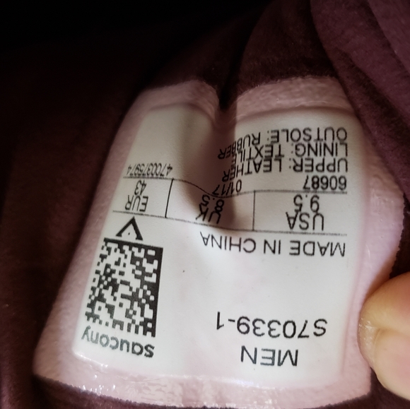 Saucony Shadow 5000 Bricks Size 9.5 Maroon - Picture 2 of 7